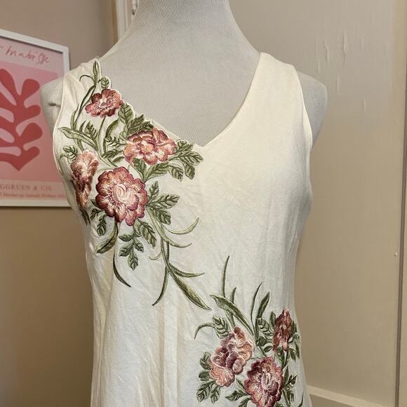 Women's Plaza South Vintage Floral Embroidered Dress –  10P - Picture 3 of 9